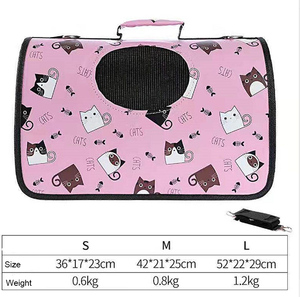 Ucuz taşınabilir evcil hayvan taşıyıcı omuzdan askili çanta nefes katlanabilir Pet kedi köpek seyahat taşıyıcısı çantası - Product Image 2