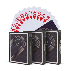 Gambling Club Cartes de poker professionnelles 100% Cartes de jeu en plastique étanches Logo personnalisé