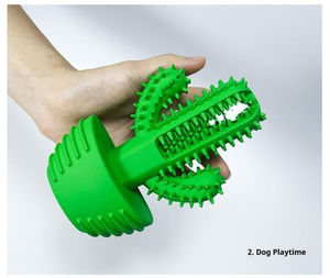 Juguete Masticable para Perros Medianos y Grandes, Cepillo de Dientes de Goma para Limpieza Dental, Juguete Resistente con Sonido para Cachorros, Diseño de Dibujos Animados - Product Image 6