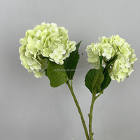 Q-4002 Promotion Fleur Artificielle Hortensia Effet Naturel Bourgogne, Hortensia Blanc en Latex Effet Naturel en Gros