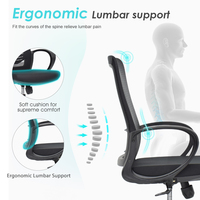 Milieu Du Dos Support Lombaire Fauteuil Visiteur Personnel De Travail Exécutif Ergonomique Chaise De Bureau