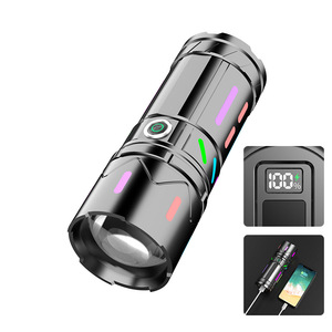 Zoom <b>Flashlight</b> White Laser <b>Led</b> Rechargeable 18650 Battery Adjustable Focus Outdoor Torch - Product Image 2