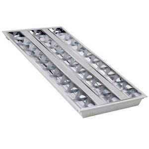 Colores blancos 6000K techo <span class=keywords><strong>troffer</strong></span> luz 60x60 LED listón rejilla luz aluminio <span class=keywords><strong>reflector</strong></span> 2x2ft T8 Luz de rejilla empotrada - Product Image 3