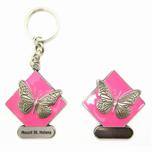 Làm cho tên riêng của bạn chất lượng cao hình chữ nhật hình dạng men kim loại Keychain - Product Image 5