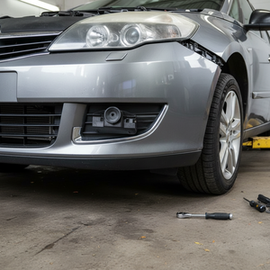 Support de fixation de pare-chocs avant OEM 8200012580 pour Renault Laguna Espace 4 Velsatis avec découpes d'échappement, état neuf - Product Image 3