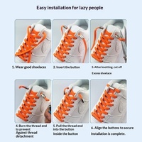 Les nouveaux lacets de chaussures en maille élastique avec fermoirs métalliques faciles à utiliser, modèle D1-5, pour hommes et femmes