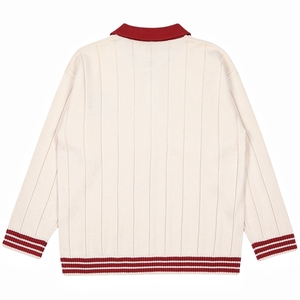 Custom LOGO <strong>Men</strong> Sweater Winter Casual Jacquard Letter Knitwear Loose <strong>Pullover</strong> Rib Jumper Knit Polo Shirt Knitted Sweater <strong>for</strong> <strong>Men</strong> - Product Image 2