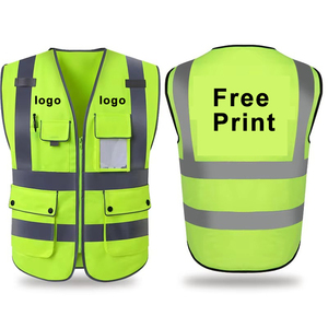 Yolite an toàn xây dựng quần áo khả năng hiển thị cao vest cao VIS Áo khoác màu xanh phản quang an toàn vest lưới với biểu tượng tùy chỉnh - Product Image 1