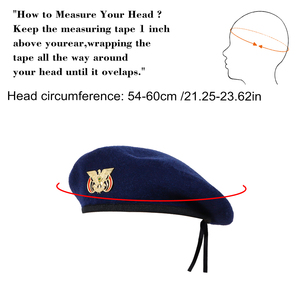 Biểu Tượng Tùy Chỉnh Beret Len Và Da Có Thể Điều Chỉnh Unisex Mũ Beret Cho Nam Giới Chiến Thuật PU Thêu Huy Hiệu Mũ Berets Cho Mens - Product Image 6