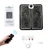 WLX Tapis EMS Économique Facile à Transporter avec Télécommande Sans Fil pour Neuropathie, Tapis de Massage Électrique EMS TENS pour les Pieds