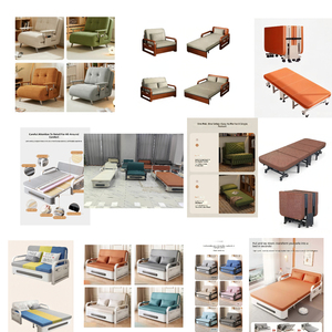 Juego de muebles para sala de estar, sofá cama seccional de cuero de lujo, sofá en forma de U con chaise longue para sala de estar grande. - Product Image 3
