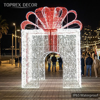 Boîte cadeau LED fiable de qualité commerciale, résistante au vent, pour affichage de projets d'éclairage de carnaval urbain, de stations balnéaires en bord de mer et de villes