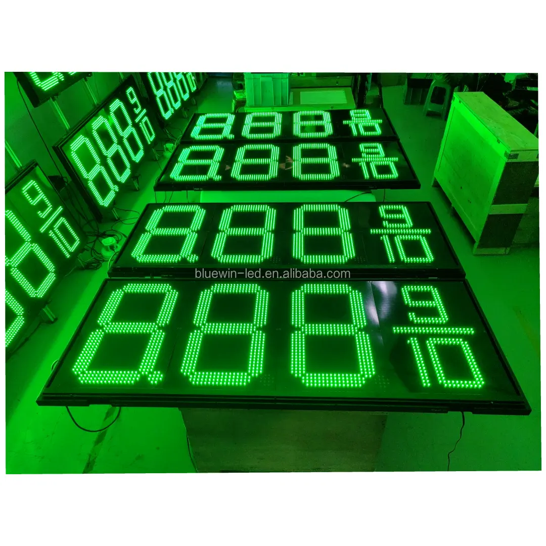 Manufacturer 8~48inch WIFI+RF wireless Remote Control Led Digital Gas Price Sign For Petrol Station Gas Price Display