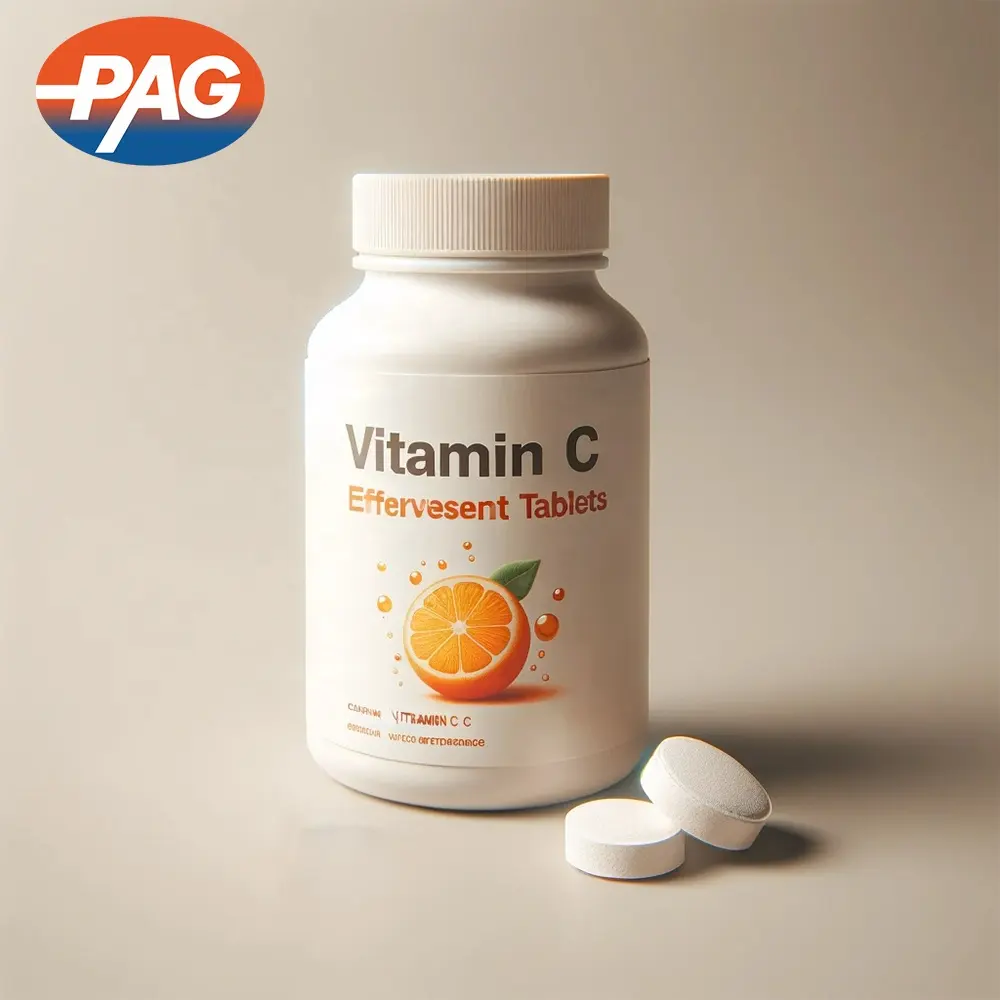 Pembuatan Vitamin tablet Vitamin C rasa tersedia 20 tabel Vitamin1000Mg Effervescent tablet