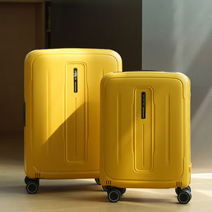 กระเป๋าเดินทางแบบคลาสสิก วัสดุ PP ล้อลาก 4 ล้อ โครงอะลูมิเนียม กันน้ำ เป็นมิตรกับสิ่งแวดล้อม กระเป๋าเดินทางสำหรับนักธุรกิจ ขนาดขึ้นเครื่อง - Product Image 4