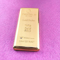 Barres d'or simulées en alliage de zinc de style Feng Shui moderne et traditionnel pour comptoirs