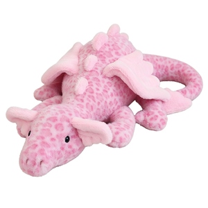 Peluche Drago Personalizzato con Imbottitura in Cotone PP, Stampa Leopardata Rosa, Bambola Comfort, Draghi delle Nevi - Product Image 1