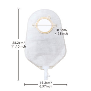 Zodelo CE ISO, Bolsa de Urostomía Transparente de Dos Piezas para Drenaje <span class=keywords><strong>Urinario</strong></span>, con Válvula de Cierre de 45 mm, para Uso Hospitalario - Product Image 5