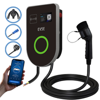 XTEVSE XT-ACW201-EU Nouvelle borne de recharge murale pour véhicules électriques Type 2 avec écran LCD, triphasée, rapide, 22 kW, 32 A, IP54, norme européenne, paiement par carte