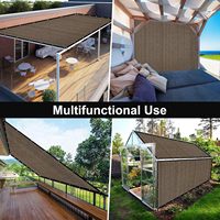 Filet d'ombrage Mocha avec œillets, protection UV, en Raschel, pour patio, jardin, pergola, écran d'intimité extérieur
