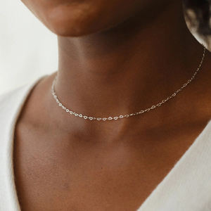 EMancoステンレス鋼ハートリンクチェーンネックレスゴールドメッキハートチョーカーネックレス防水ジュエリーネックレス卸売 - Product Image 3