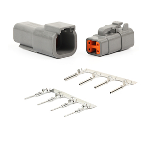 Kit de Conectores Deutsch DTM de <span class=keywords><strong>4</strong></span> Pines DTM04-4P y DTM06-4S, IP67, Enchufe Rectangular Automotriz Impermeable de <span class=keywords><strong>4</strong></span> Pines con Terminales - Product Image 1