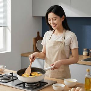 Poêle à frire en céramique titane, sans PFAS, revêtement céramique antiadhésif, poignée résistante à la chaleur, compatible avec toutes les plaques de cuisson - Product Image 6