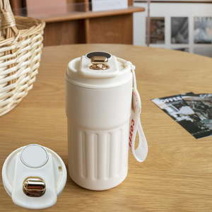 316 Smart Temperature Display Unisex Office <b>Thermal</b> Mug High-End Portable Coffee Cup Cute Double-Layer Insulated <b>Water</b> <b>Bottle</b> - Product Image 5