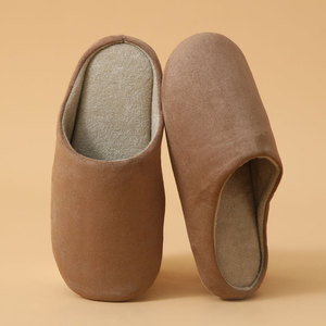 Daim bas mémoire <span class=keywords><strong>éponge</strong></span> doux muet japonais coton pantoufles unisexe hiver anti-dérapant confortable bureau intérieur coton chaussures pour femmes - Product Image 4