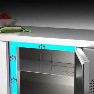 Réfrigérateur sous comptoir certifié ETL : Refroidisseur d'air à température unique pour présentoir et rangement sur plan de travail de cuisine. - Product Image 2