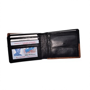Portefeuille Homme en Cuir Véritable de Qualité Supérieure, Logo Personnalisé Imprimé, Étanche, Broderie Étoile, Style Tendance, 4 Pouces - Product Image 3