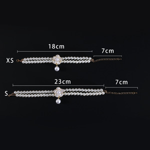 قلادة لؤلؤ على شكل زهرة للحيوانات الأليفة، طوق للكلاب والقطط من نوع مالتيز وديفن، إكسسوار فاخر بزهرة لؤلؤية مزدوجة - Product Image 4