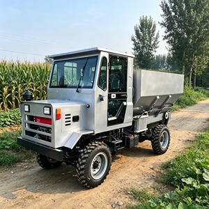 Camion benne agricole écologique professionnel sur chenilles avec châssis spécial pour la conduite sur terrain agricole et route - Product Image 2