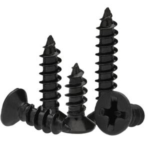 高强度龙骨轻钢干墙螺丝厂家批发黑色十字沉头自攻螺丝 - Product Image 1
