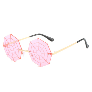 Nuovo arrivo <span class=keywords><strong>occhiali</strong></span> da <span class=keywords><strong>sole</strong></span> Unisex da uomo con struttura in metallo irregolare a forma di ragnatela - Product Image 1