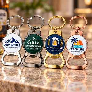Décapsuleur de bouteille en métal avec logo personnalisé, porte-clés, cadeau promotionnel d'entreprise OEM ODM, fabrication OEM ODM - Product Image 1