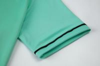 Özel Lime Dikey Çizgili Futbol Formaları Tam Set Futbol Üniforması Kişiselleştirilmiş Takım Isı Transfer Baskılı %100 Polyester 220g