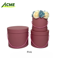 Boîte à chapeau Portable de fleuriste de cylindre de Offre Spéciale Coffrets cadeaux ronds transparents pour l'impression en relief de fleurs