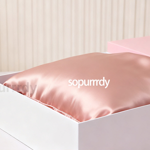 Custom Logo 100% Mulberry <strong>Slip</strong> <strong>Silk</strong> with Gift Box 6A Satin <strong>Silk</strong> <strong>Pillowcase</strong> With Zipper Wrinkle Resistant Comfortable <strong>Pillowcase</strong> - Product Image 5