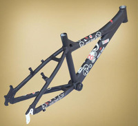Cadre de vélo de 20 pouces, 2 options de couleur, compatible avec les freins à disque et V-brake, cadre de vélo de montagne entièrement en aluminium