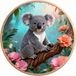 Moneta da Collezione Koala in Rilievo Alto, 1 Oncia, Rame Puro 999, Colorata, Medaglia Souvenir Artistica - Product Image 2