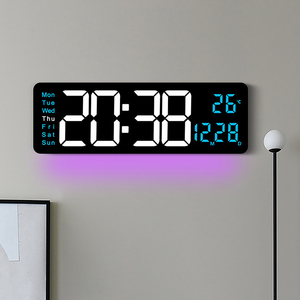 Educatief Home Decor Lichtgevende Woord <span class=keywords><strong>LED</strong></span> Lamp Klein Bureau Formaat Groot Sfeerverlichting Slimme Alarm Digitale Klok met Spiegelweergave - Product Image 1