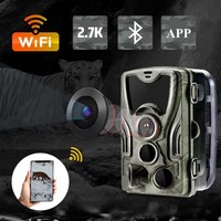 Suntekcam-Cámara impermeable de visión nocturna para caza, dispositivo con control de aplicación WiFi de 36MP, 2,7 K, IP65, 801Plus
