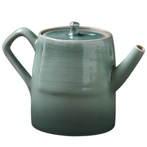 Théière en céramique miniature Shangyan pour 2 personnes, glaçure céladon avec couvercle, ensemble de thé Kung Fu - Product Image 2