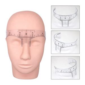 OEM Autocollant règle à sourcils en plastique transparent réutilisable, outil de modelage permanent des sourcils, pochoir pour l'entraînement au tatouage, accessoire de précision - Product Image 3