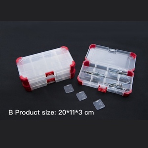Kunden spezifische OEM 8 bewegliche Trennwände Tackle Case Schraube Kunststoff Organizer Box mit Trennwänden