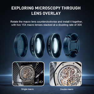 Ống kính máy ảnh đơn giản 2028 AT-PML-050, ống kính macro cho điện thoại iPhone 15. - Product Image 4