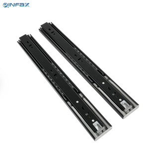 Gold <strong>Supplier</strong> Factory Wholesale 3 Section Extension Telescopic Guide <strong>Rail</strong> Runner Hydraulic Ball Bearing 45mm Drawer <strong>Slide</strong> - Product Image 2