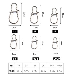 Connecteur pivotant à clip en acier inoxydable de haute qualité pour leurres de pêche sur glace et techniques de pêche à clip puissant - Product Image 6