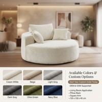 Chaise longue monoplace surdimensionnée, style moderne classique, 55 pouces, en chenille PU, siège profond, dossier ergonomique, accoudoirs carrés, pour salon